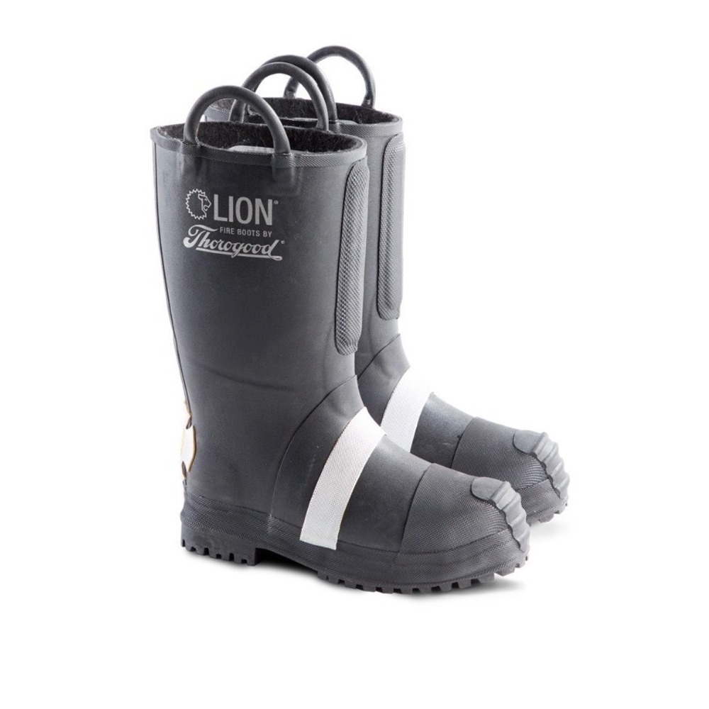 Thorogood Lion Fire Boots Black Rubber NFPA 1992 Mens 7 Work Boots